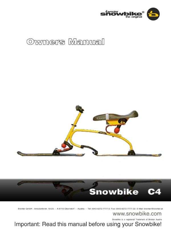 C4 Snowbike manual – Brenter Snowbike®