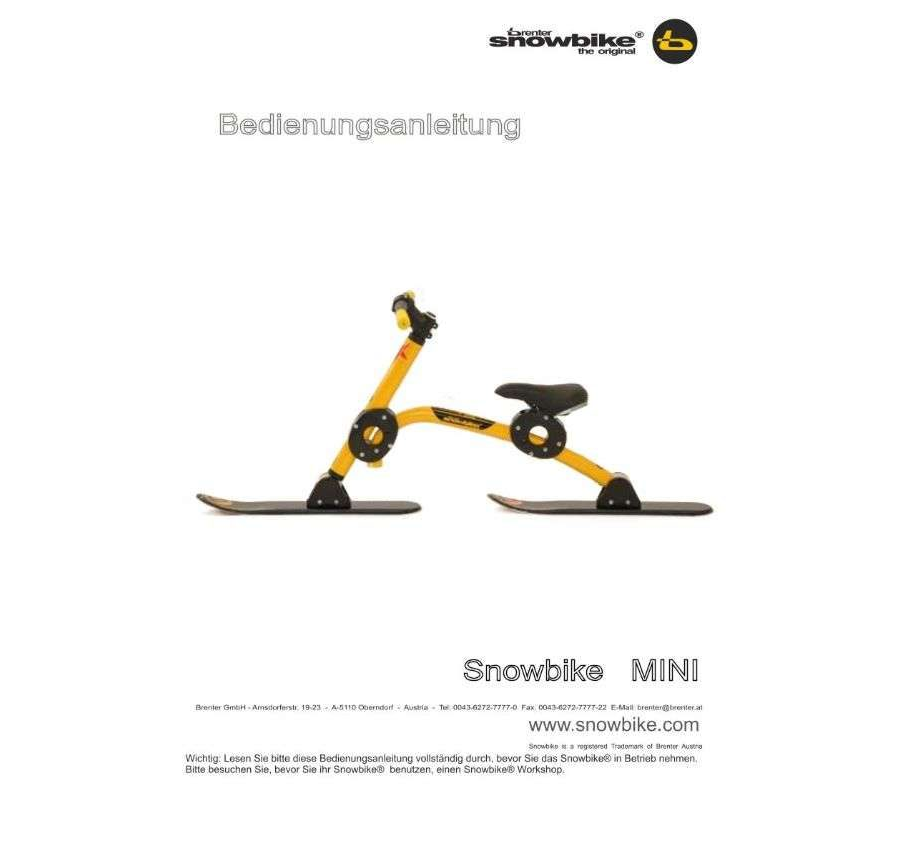 MINI Snowbike Anleitung