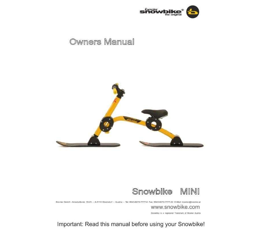 MINI Snowbike Manual