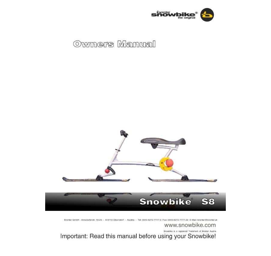 S8 Snowbike manual